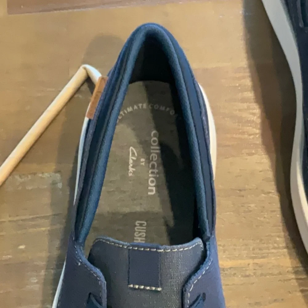 Clarks Blue and White Boat Shoes Casual Comfort